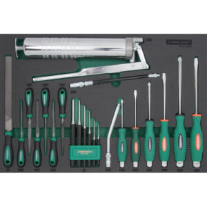 Jonnesway 22 Db -os Ütve-csavarhúzó  reszelő és zsírzó készlet